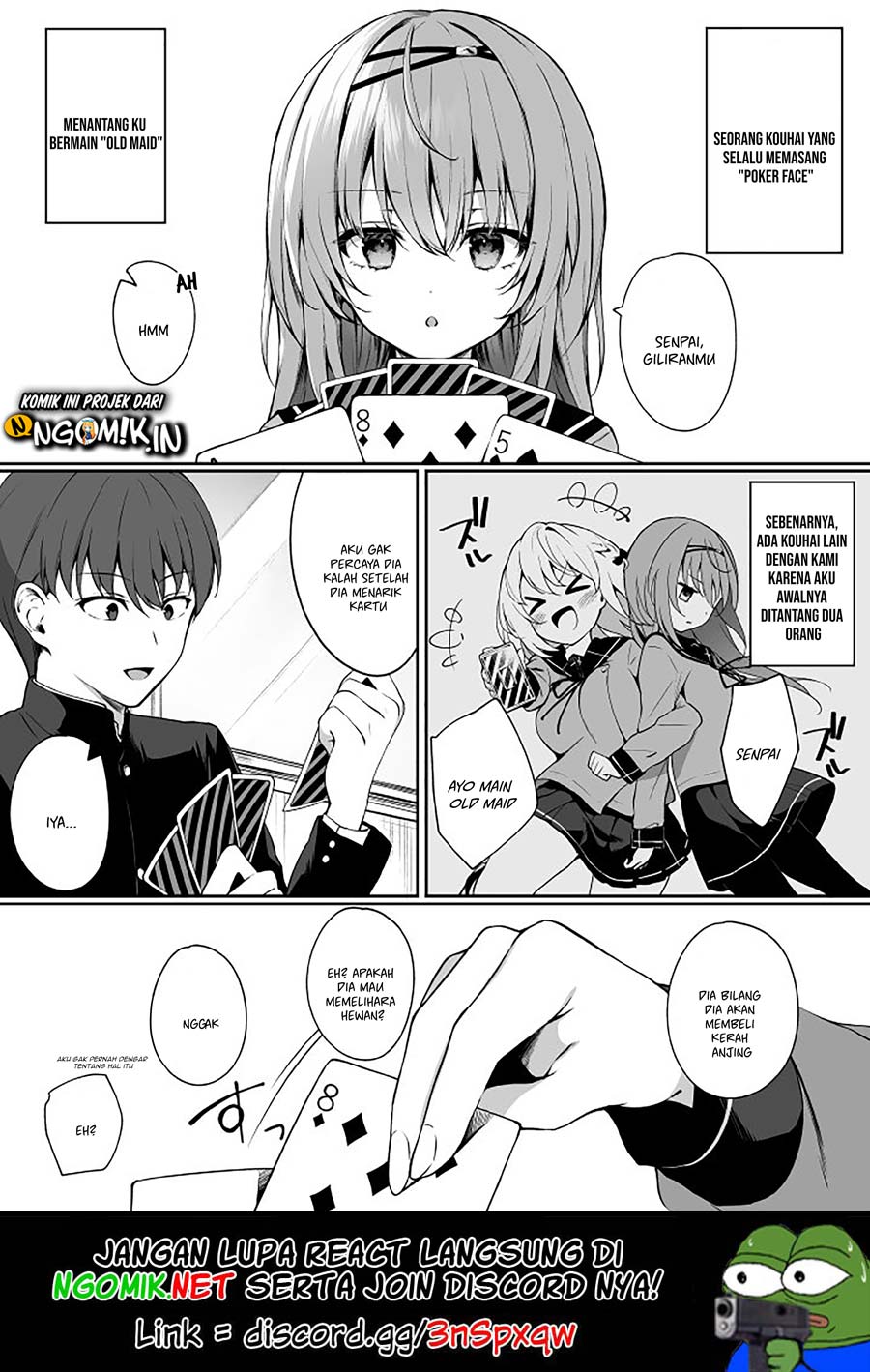 A Kouhai Who Always Has A Poker Face Challenged Me to A Game of Old Maid Chapter 00 Gambar 2