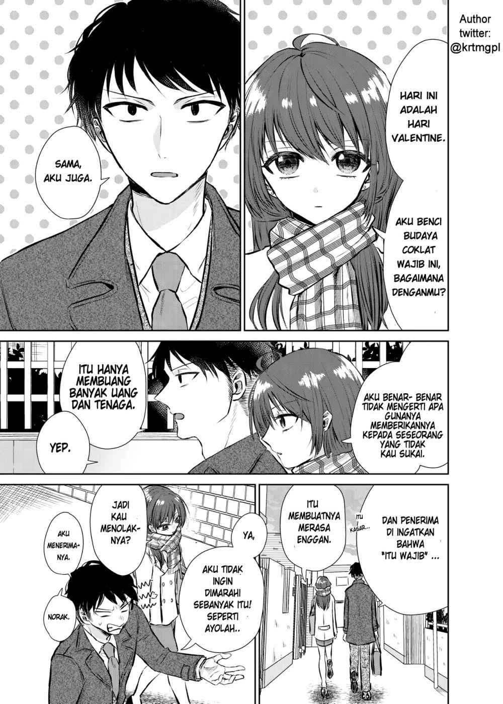 A Man and a Woman Who Hate Obligatory Chocolates Chapter 00 Gambar 1