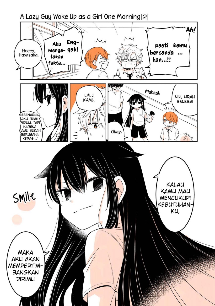 A Lazy Guy Woke Up As A Girl One Morning Chapter 13 Gambar 16