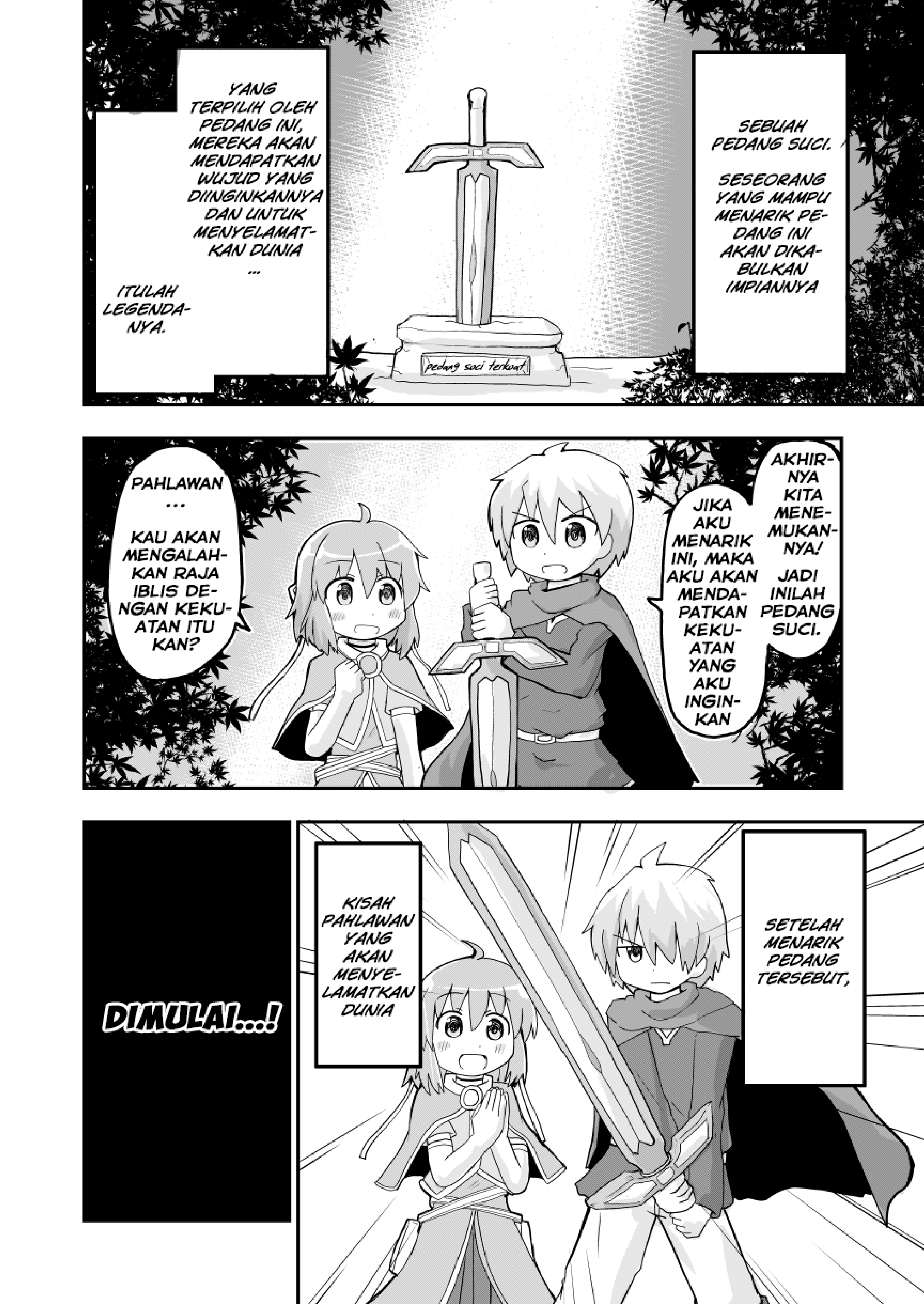 A Manga About a Hero Who Pulled Out the Holy Sword and Became a Girl Chapter 01 Gambar 1
