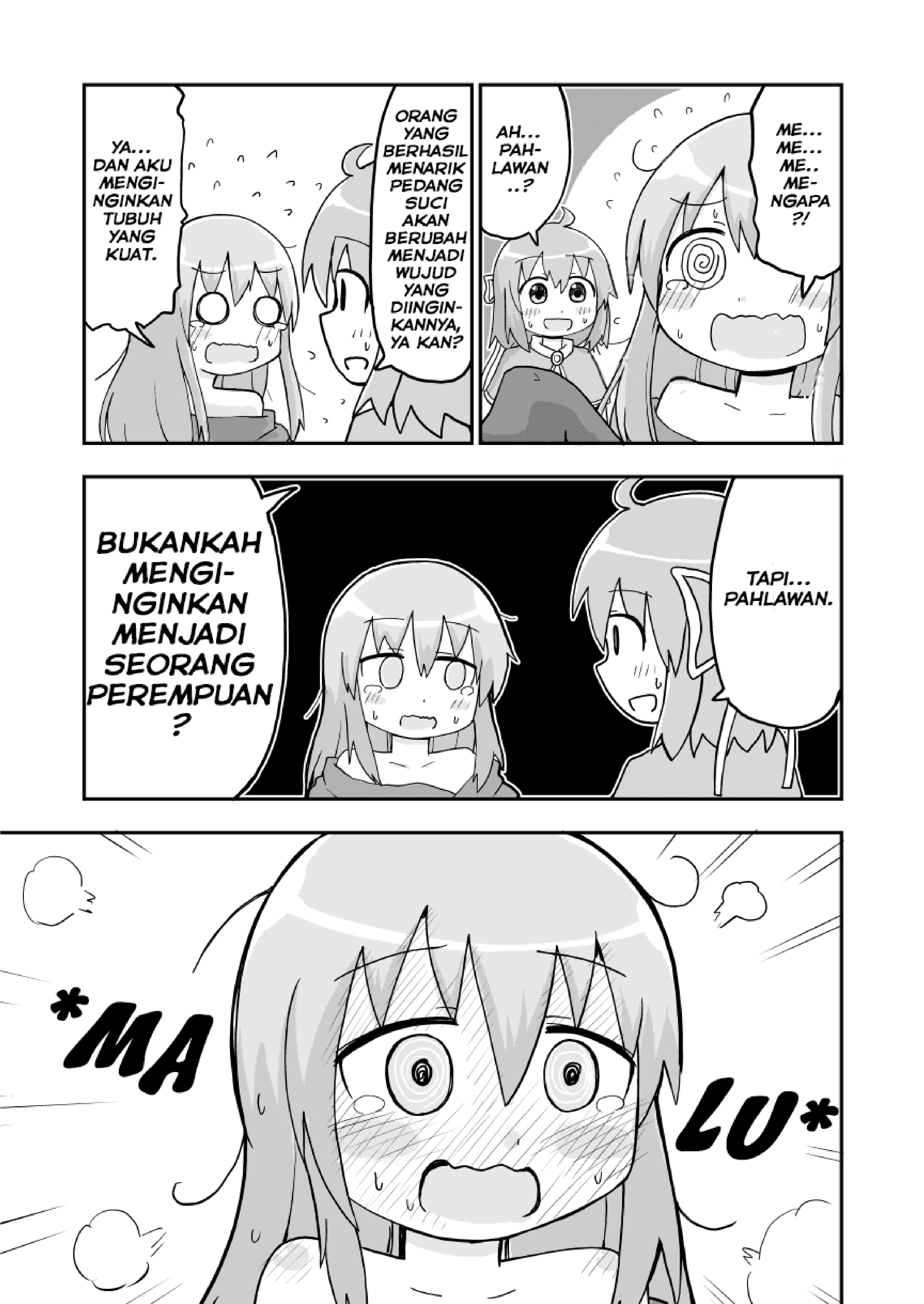 A Manga About a Hero Who Pulled Out the Holy Sword and Became a Girl Chapter 01 Gambar 3