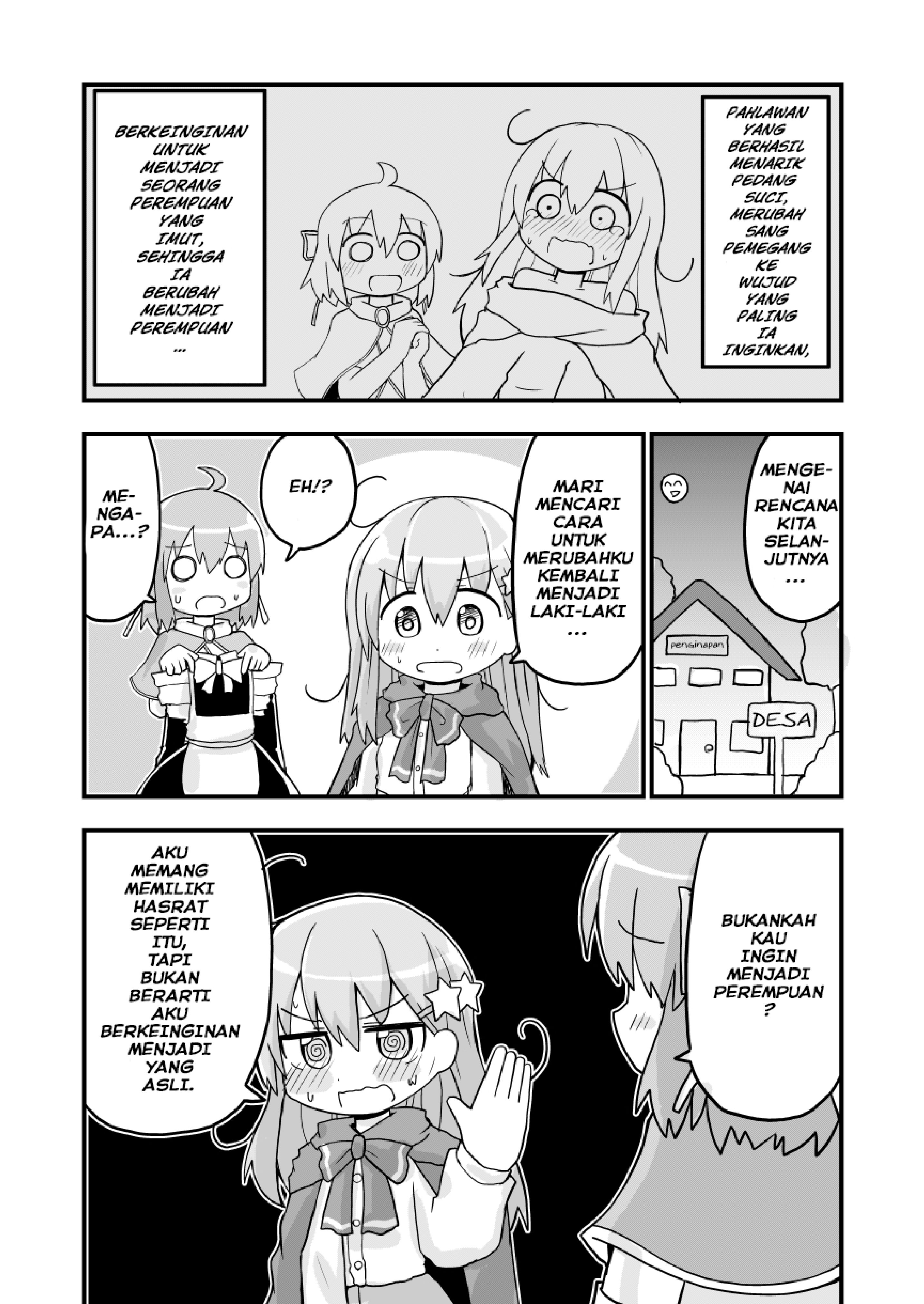 A Manga About a Hero Who Pulled Out the Holy Sword and Became a Girl Chapter 02 Gambar 2