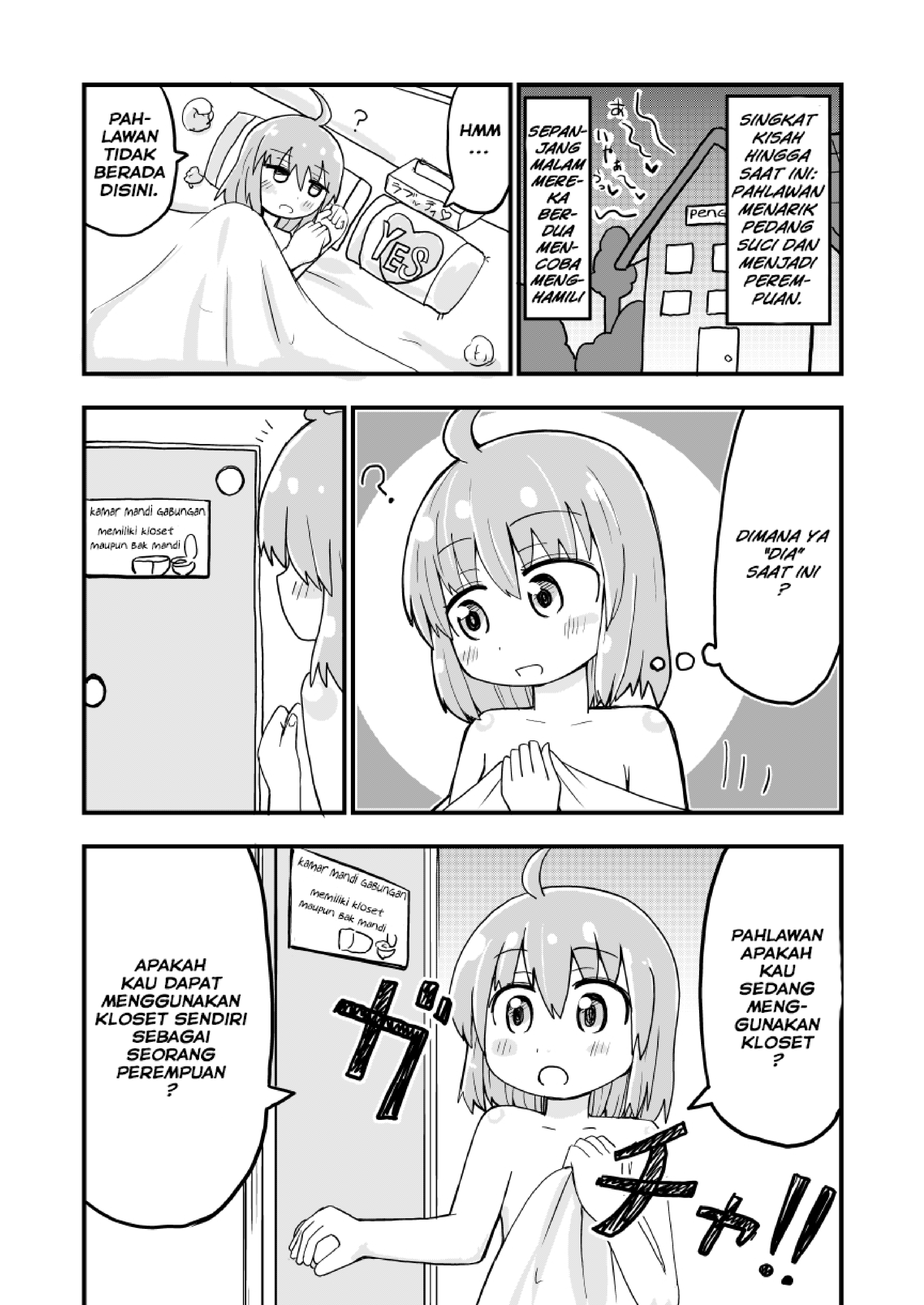 A Manga About a Hero Who Pulled Out the Holy Sword and Became a Girl Chapter 03 Gambar 1