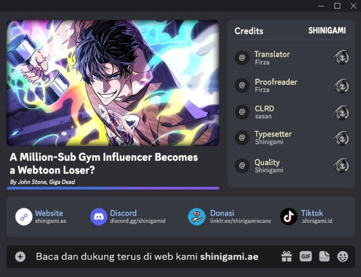 A Million-Sub Gym Influencer Becomes a Webtoon Loser? Chapter 09 Gambar 1