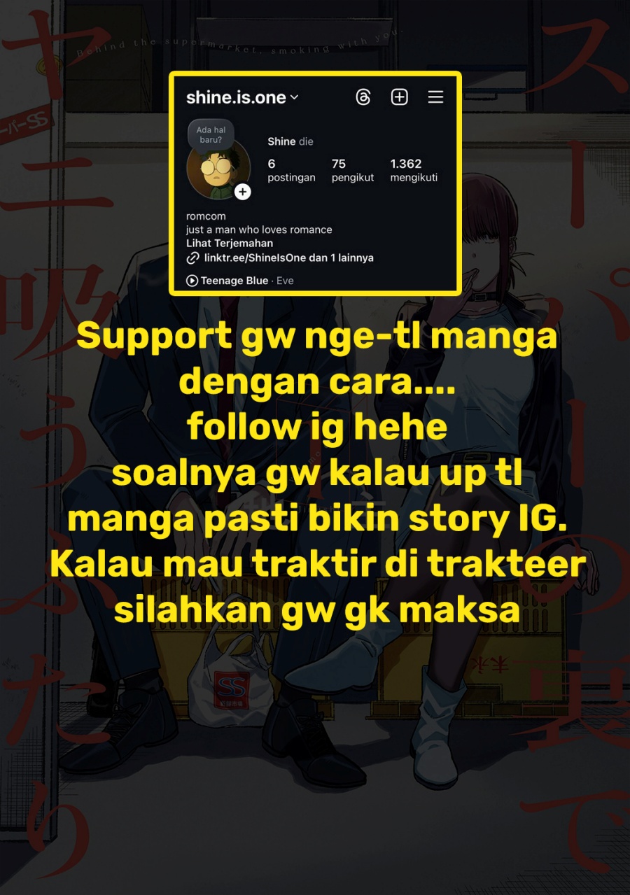 A Story About Smoking at the Back of the (Supermarket Super no Ura de Yani Suu Futari) Chapter 15 Gambar 16