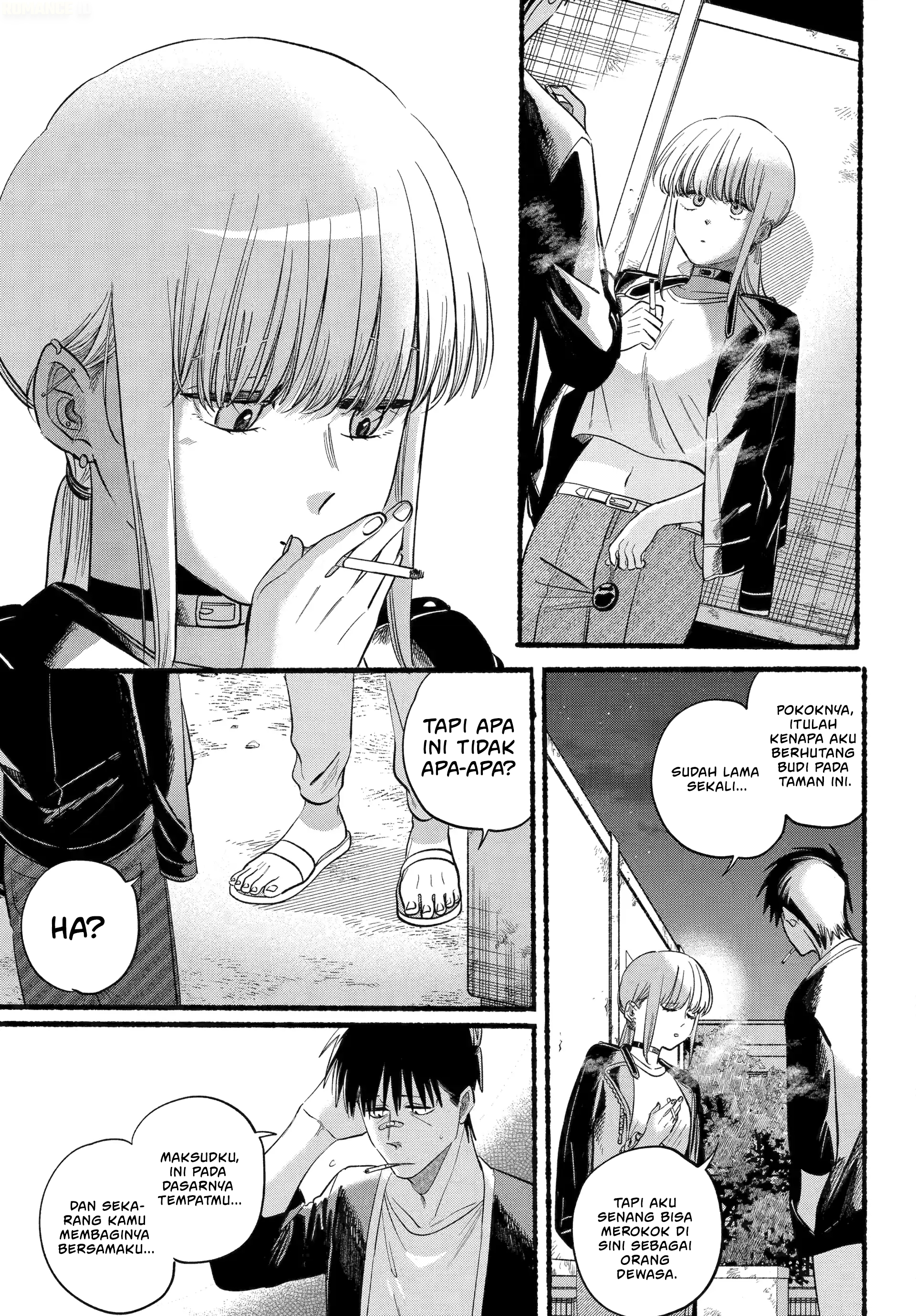 A Story About Smoking at the Back of the Supermarket (Super no Ura de Yani Suu Futari) Chapter 46 Gambar 26