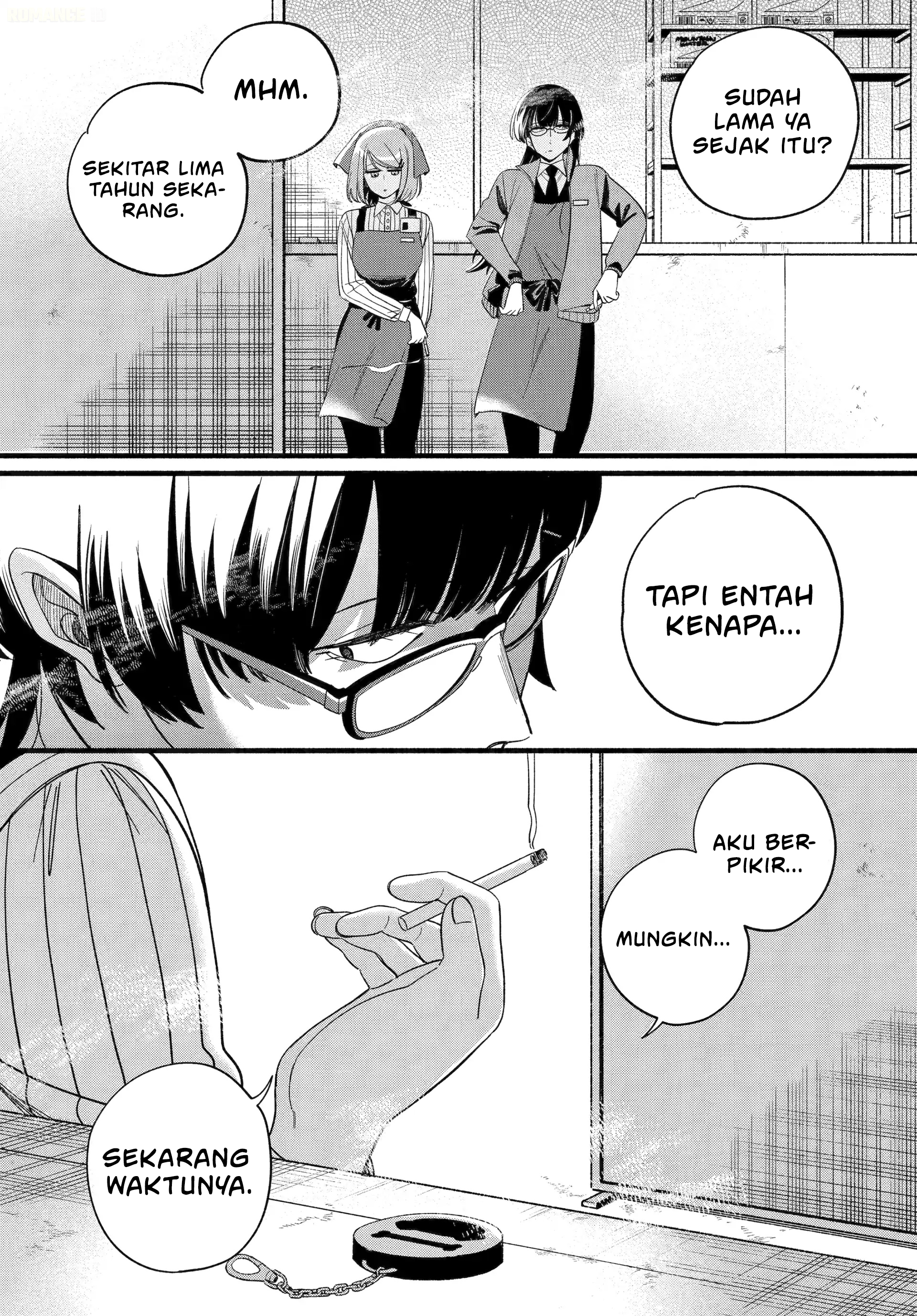 A Story About Smoking at the Back of the Supermarket (Super no Ura de Yani Suu Futari) Chapter 55 Gambar 17