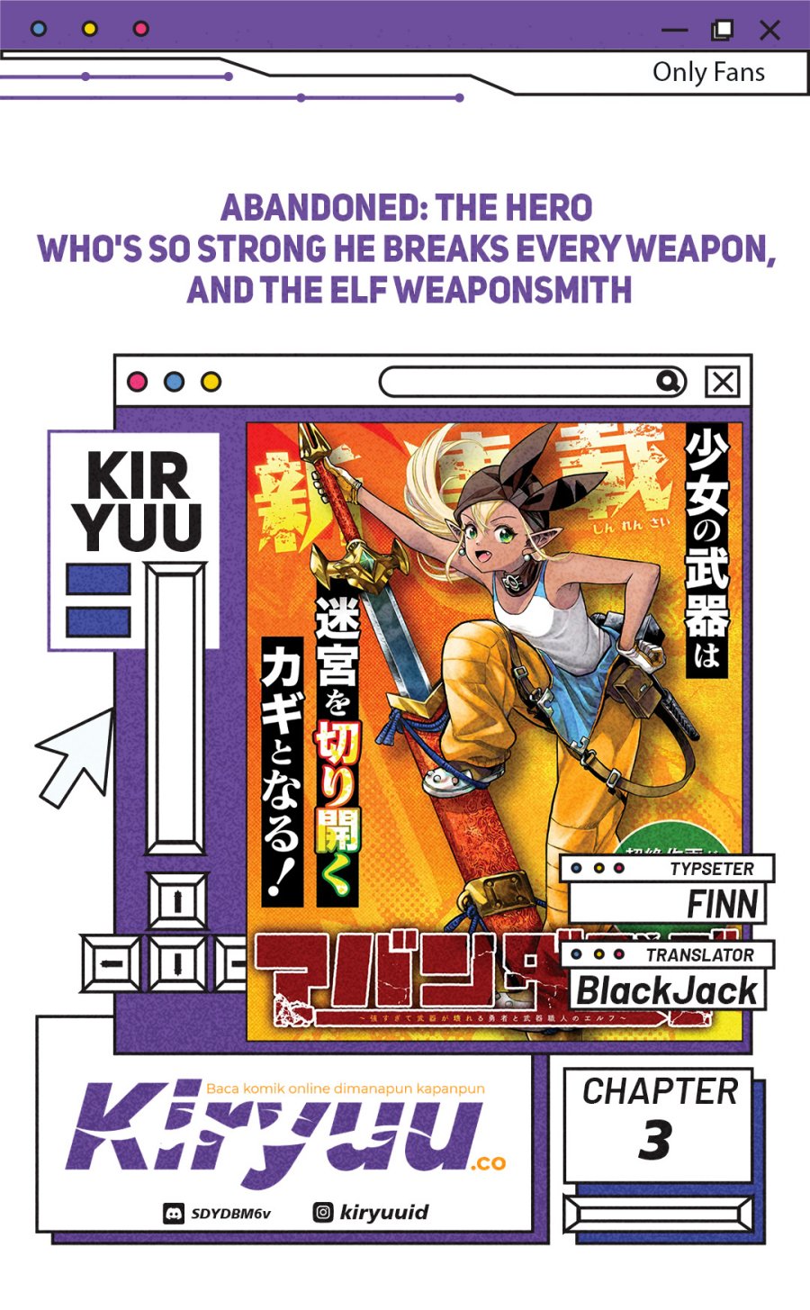 Abandoned: The Hero Who’s So Strong He Breaks Every Weapon, and the Elf Weaponsmith Chapter 03 Gambar 1