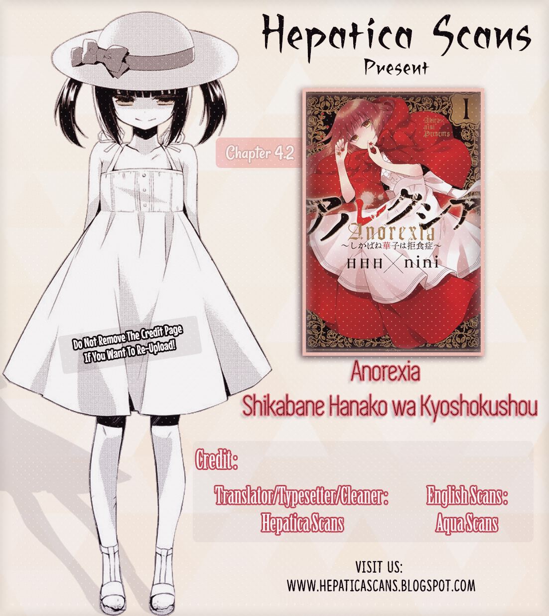 Anorexia – Shikabane Hanako wa Kyoshokushou Chapter 04.2 Gambar 1