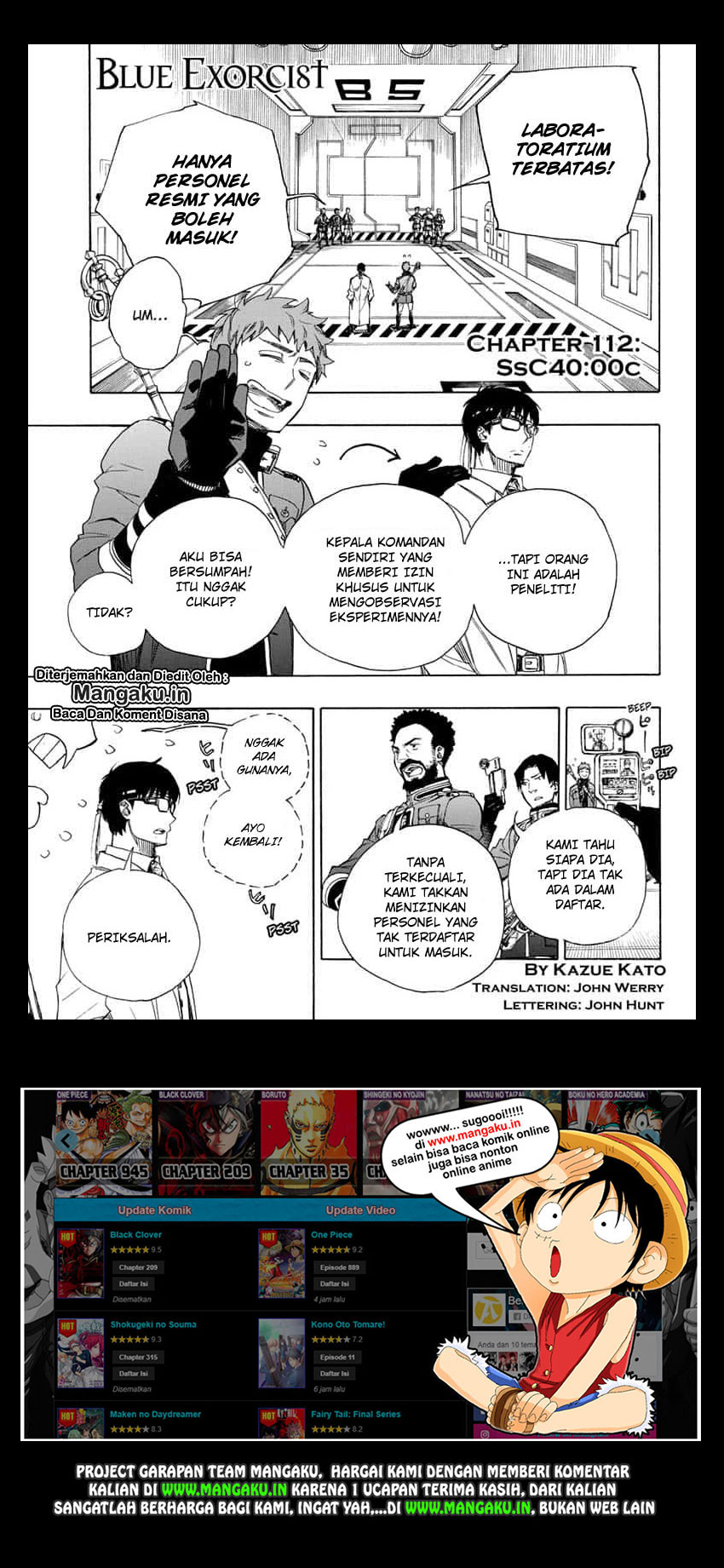 Ao no Exorcist Chapter 112 Gambar 2
