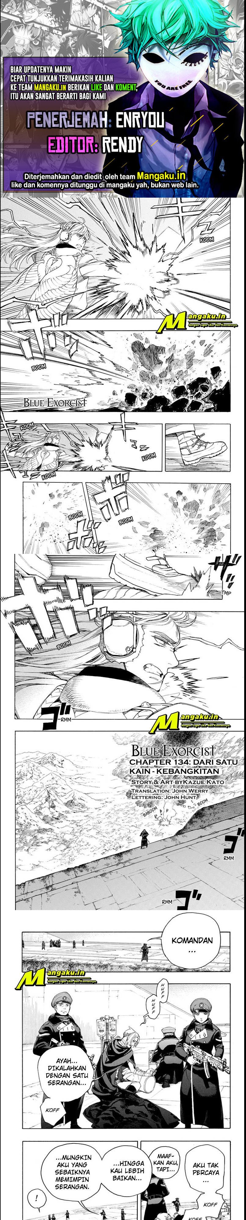 Ao no Exorcist Chapter 134.1 Gambar 1