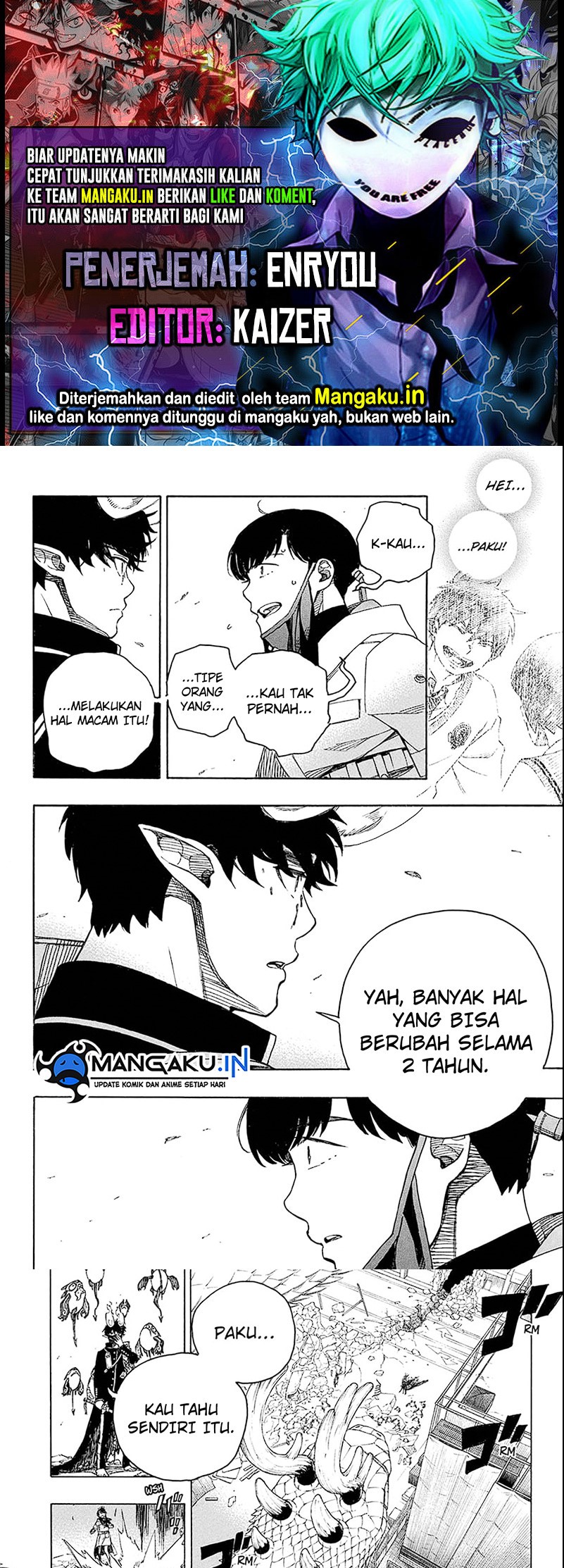 Ao no Exorcist Chapter 140.2 Gambar 1