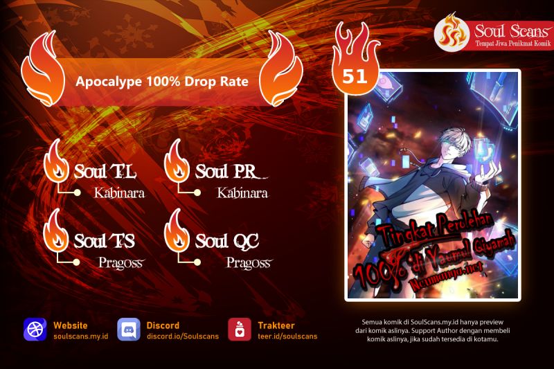 Apocalypse 100% Drop Rate Chapter 51 Gambar 1