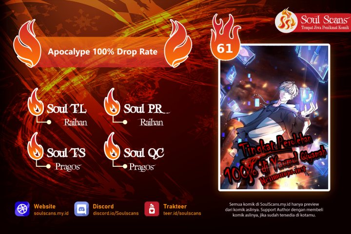 Apocalypse 100% Drop Rate Chapter 61 Gambar 1