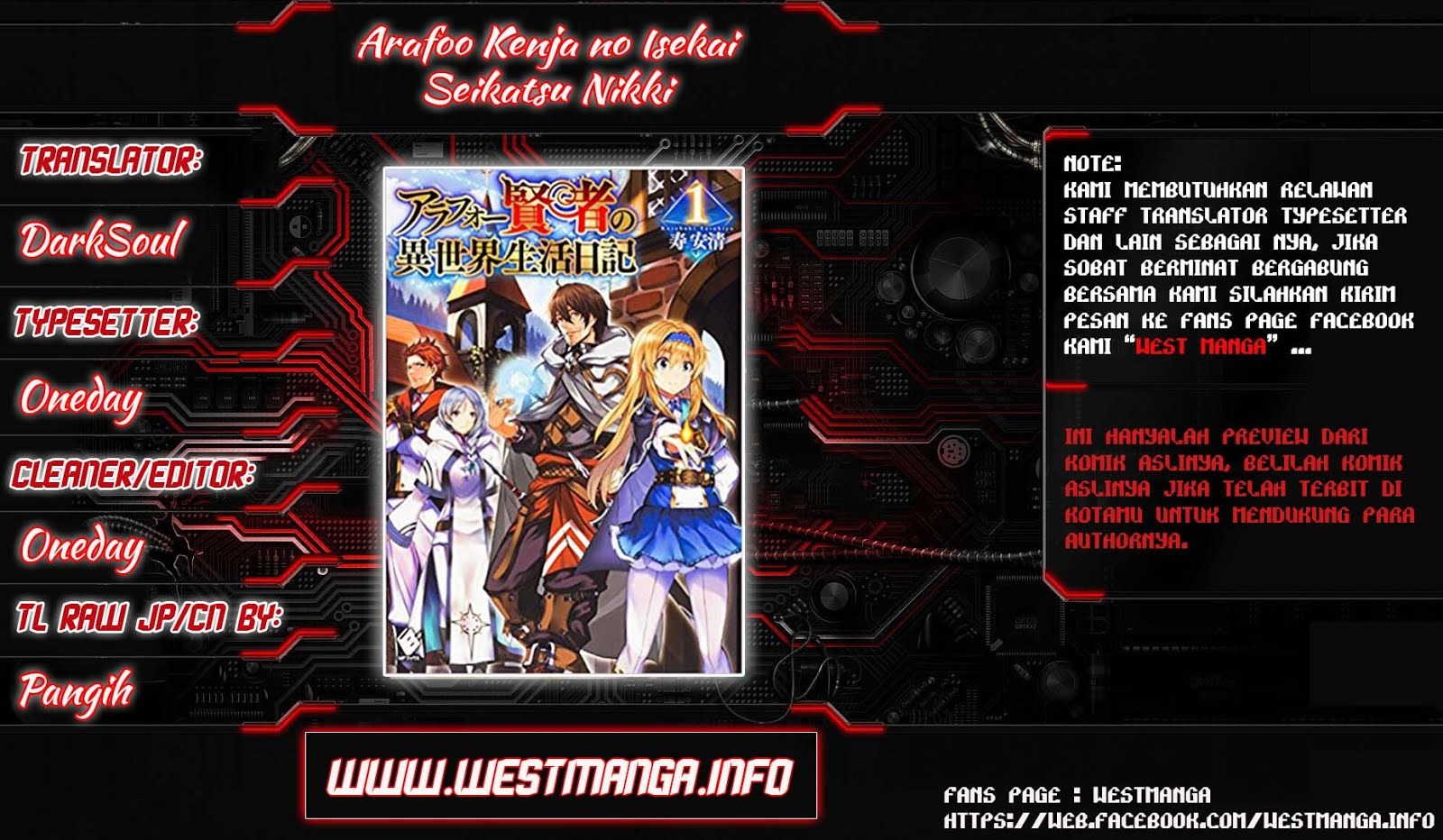 Arafoo Kenja no Isekai Seikatsu Nikki Chapter 01 Gambar 1