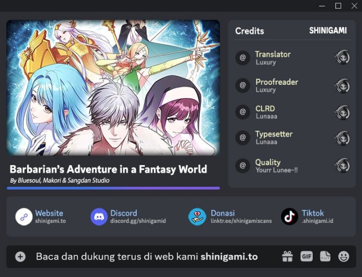 Barbarian’s Adventure In A Fantasy World Chapter 07 Gambar 1