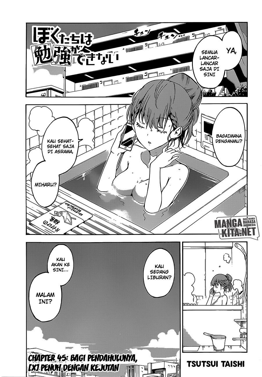 Bokutachi wa Benkyou ga Dekinai Chapter 45 Gambar 2