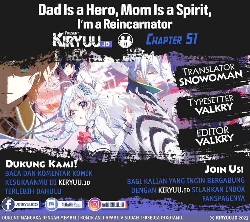 Chichi wa Eiyuu, Haha wa Seirei, Musume no Watashi wa Tenseisha (Dad Is A Hero, Mom Is A Spirit, I’m A Reincarnator) Chapter 51 Gambar 1