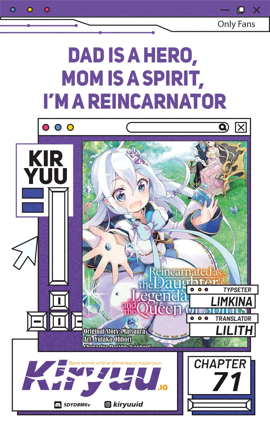 Chichi wa Eiyuu, Haha wa Seirei, Musume no Watashi wa Tenseisha (Dad Is A Hero, Mom Is A Spirit, I’m A Reincarnator) Chapter 71 Gambar 1