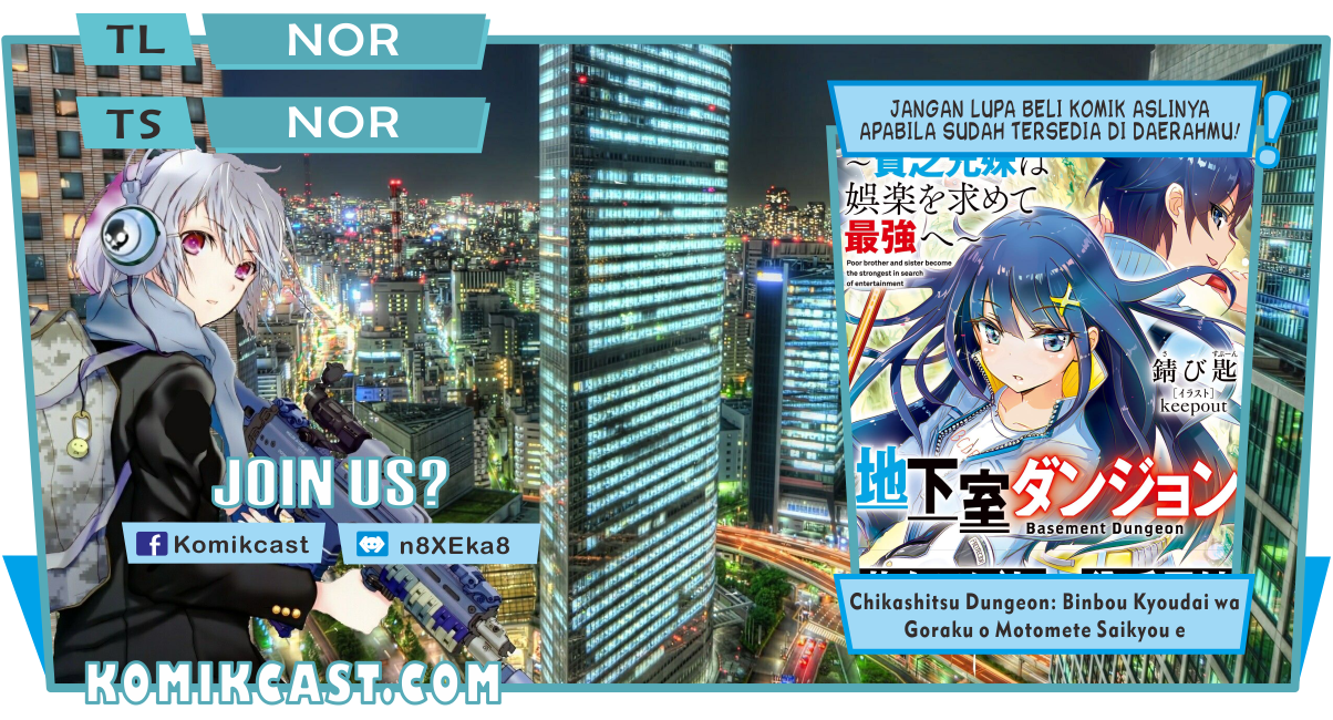 Chikashitsu Dungeon: Binbou Kyoudai wa Goraku o Motomete Saikyou e Chapter 02 Gambar 1