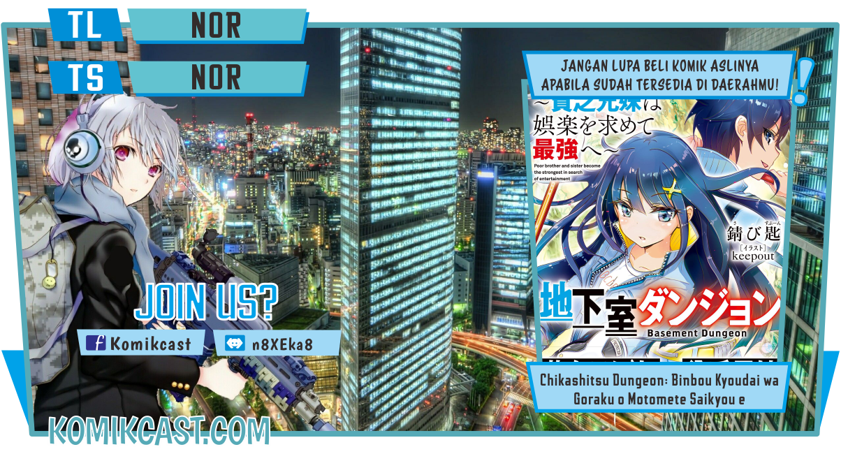 Chikashitsu Dungeon: Binbou Kyoudai wa Goraku o Motomete Saikyou e Chapter 06 Gambar 1