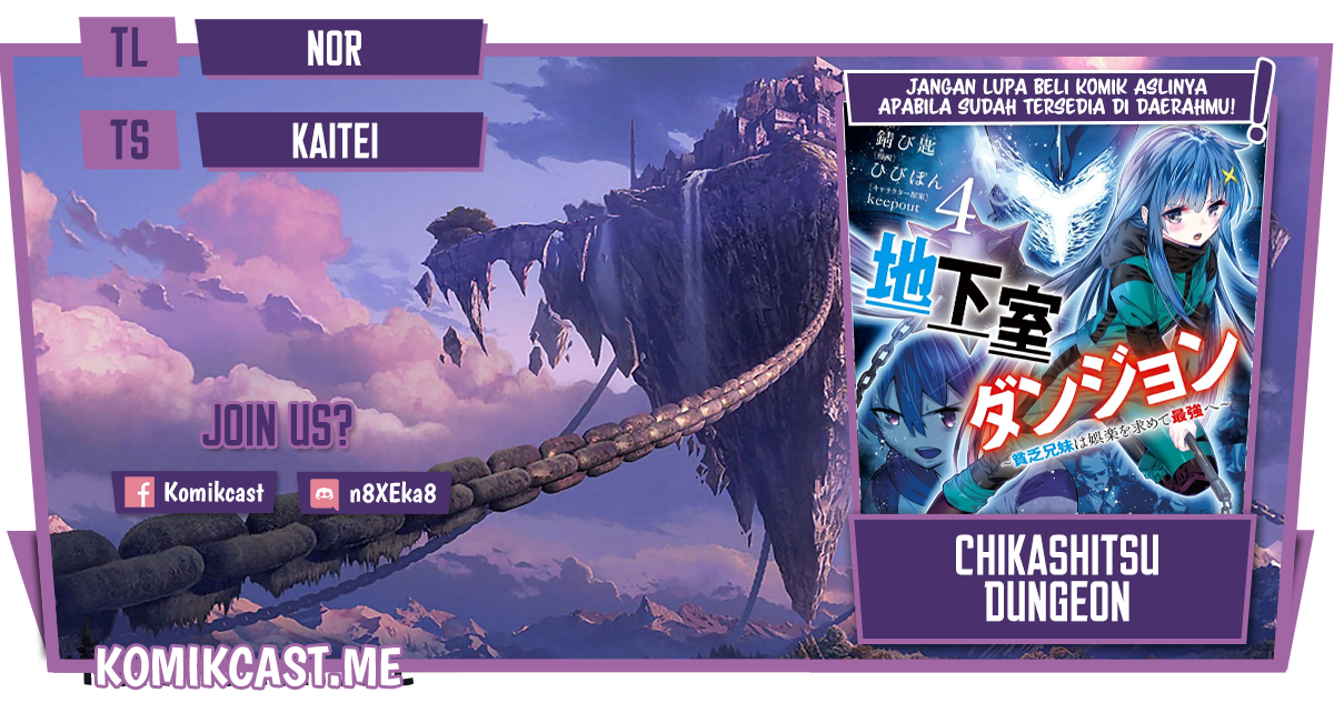 Chikashitsu Dungeon: Binbou Kyoudai wa Goraku o Motomete Saikyou e Chapter 35 Gambar 1