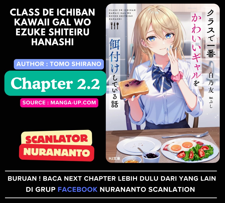 Class de Ichiban Kawaii Gal wo Ezuke Shiteiru Hanashi Chapter 02.2 Gambar 1