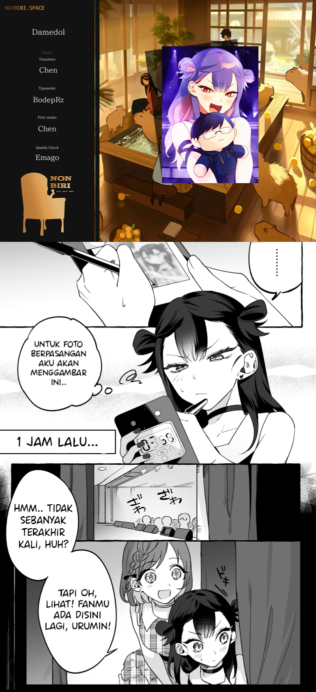 Damedol to Sekai ni Hitori Dake no Fan Chapter 03 Gambar 1