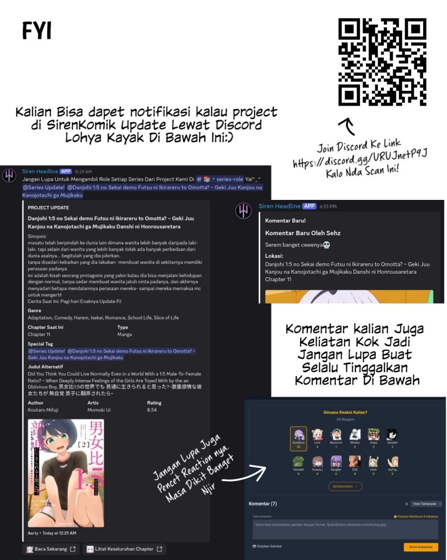 Danjohi 1:5 no Sekai demo Futsu ni Ikirareru to Omotta? ~ Geki Juu Kanjou na Kanojotachi ga Mujikaku Danshi ni Honrousaretara Chapter 13 Gambar 40