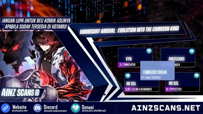 Disaster Comes: I Evolve Into the Crimson King Chapter 11 Gambar 1