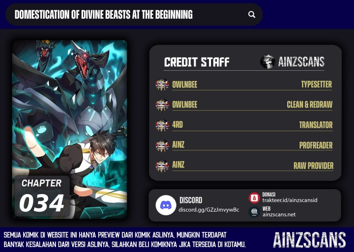 Domestication of Divine Beasts at the Beginning Chapter 34 Gambar 1