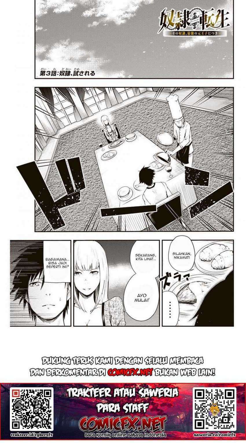 Dorei Tensei: Sono Dorei, Saikyou no Moto Ouji ni Tsuki Chapter 03.1 Gambar 3