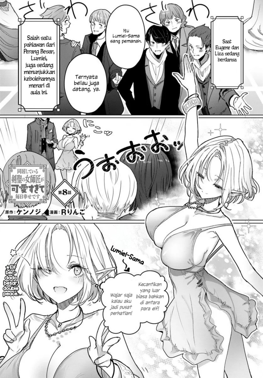 Doukyo Shiteiru Kensei no Onna Shishou ga Kawaisugite Mainichi Shiawase Desu Chapter 08 Gambar 1