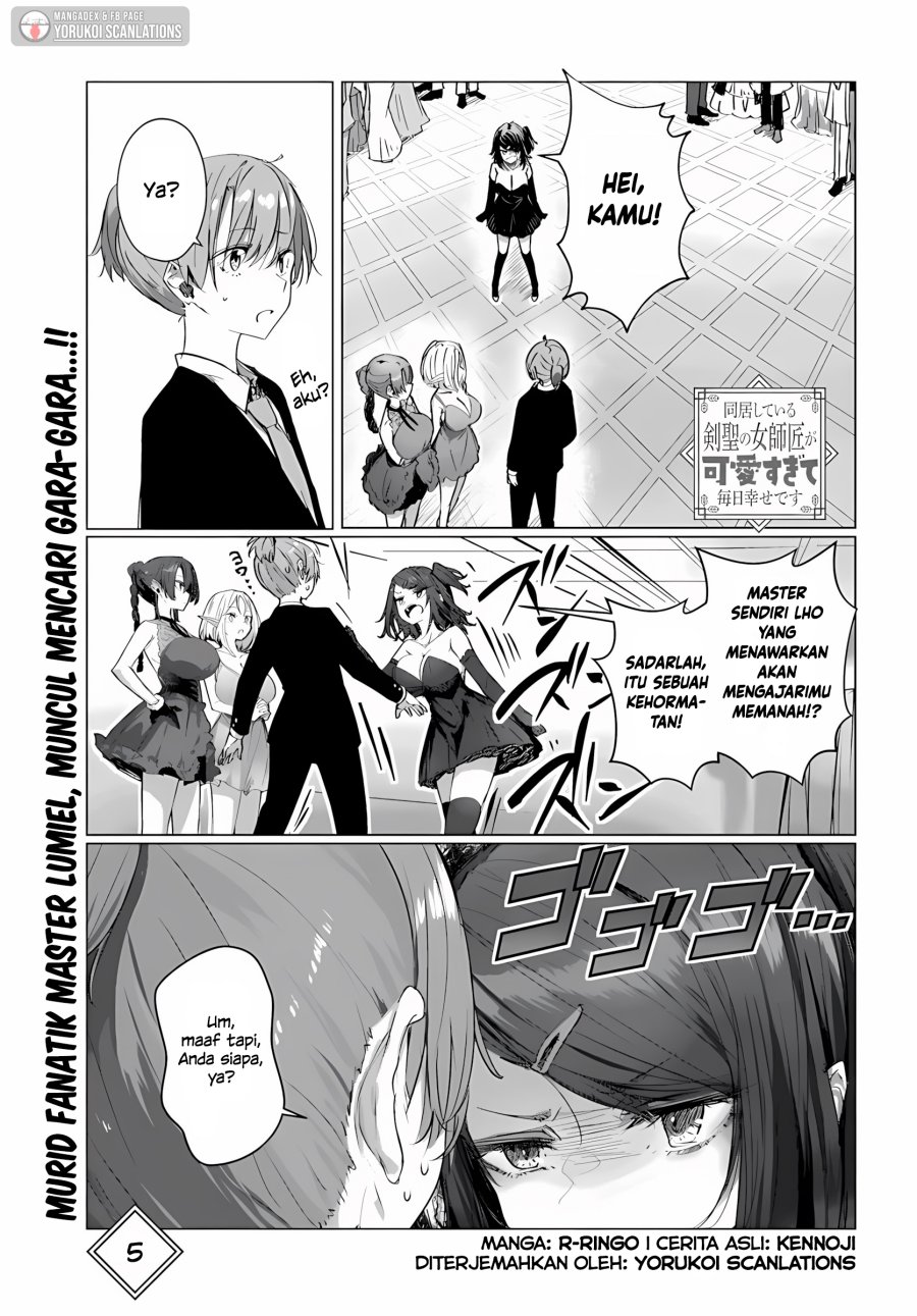 Doukyo Shiteiru Kensei no Onna Shishou ga Kawaisugite Mainichi Shiawase Desu Chapter 09.1 Gambar 1