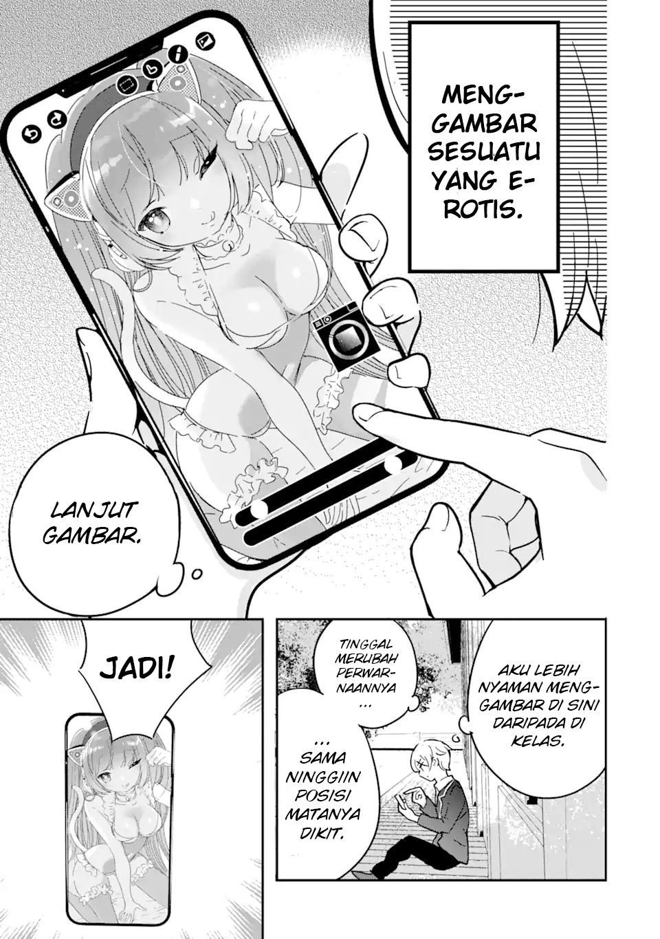 Gakuen 1 no Bishoujo wa x x Eshi no Ore ni Horeteiru!? (The Number 1 Beautiful Girl in the School is in Love With Me, the XXX Artist.) Chapter 01.1 Gambar 12