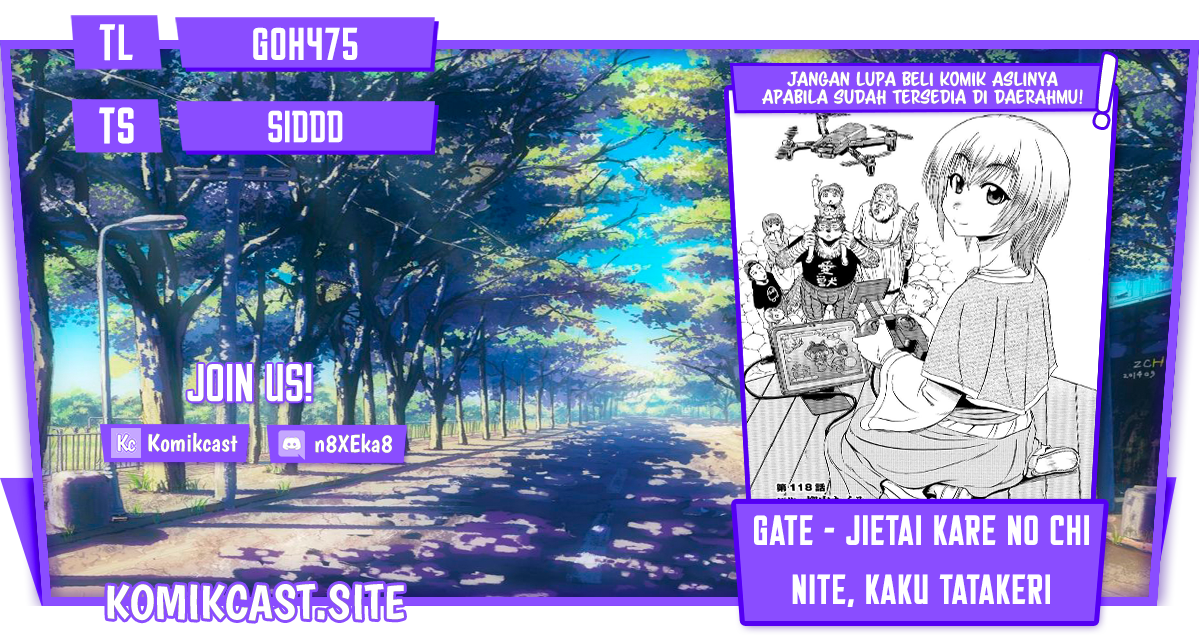Gate – Jietai Kare no Chi nite, Kaku Tatakeri Chapter 118.5 Gambar 1