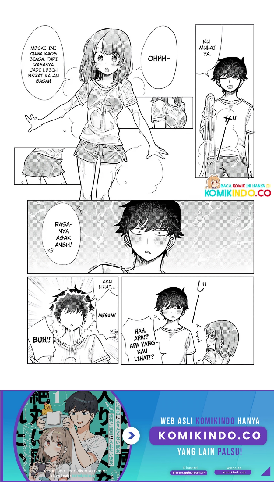 Girlfriend Who Absolutely Doesn’t Want to Take a Bath VS Boyfriend Who Absolutely Wants Her to Take a Bath Chapter 28 Gambar 4