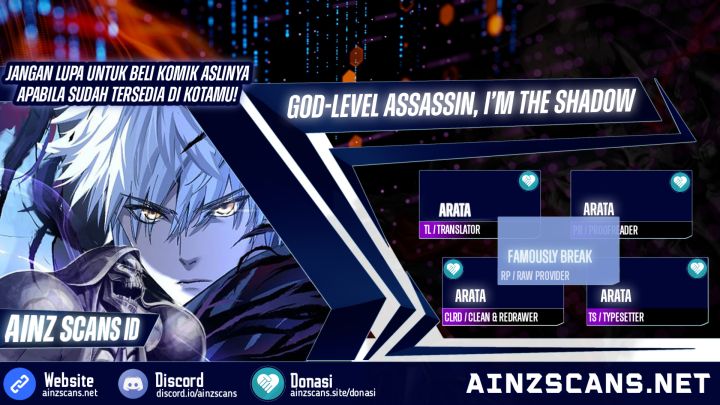 God-level Assassin, I’m the Shadow Chapter 16 Gambar 1