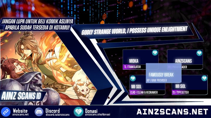 Godly Strange World, I Possess Unique Enlightment Chapter 01 Gambar 1
