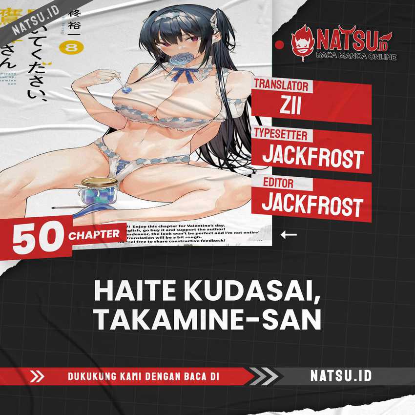 Haite Kudasai Takamine-san Chapter 50 Gambar 1