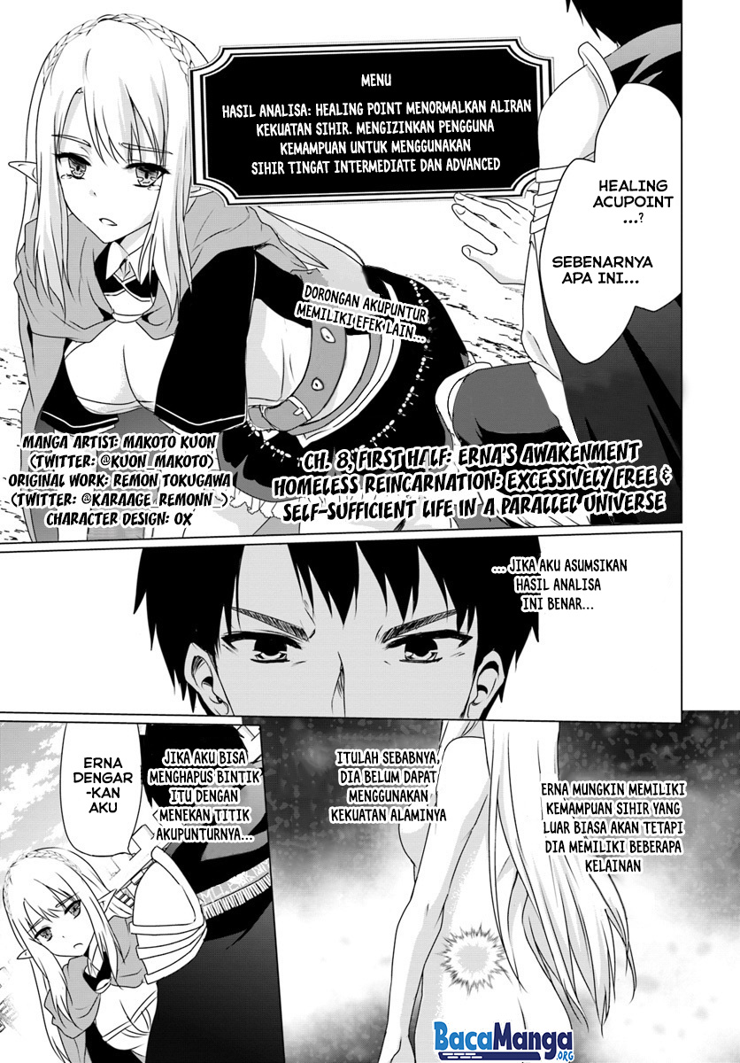 Homeless Tensei: Isekai De Jiyuu Sugiru Majutsu Jisoku Chapter 08.1 Gambar 2