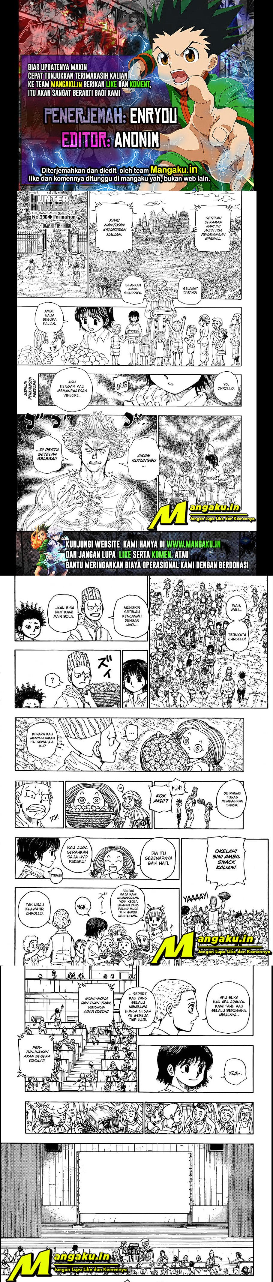 Hunter x Hunter Chapter 396 Gambar 1