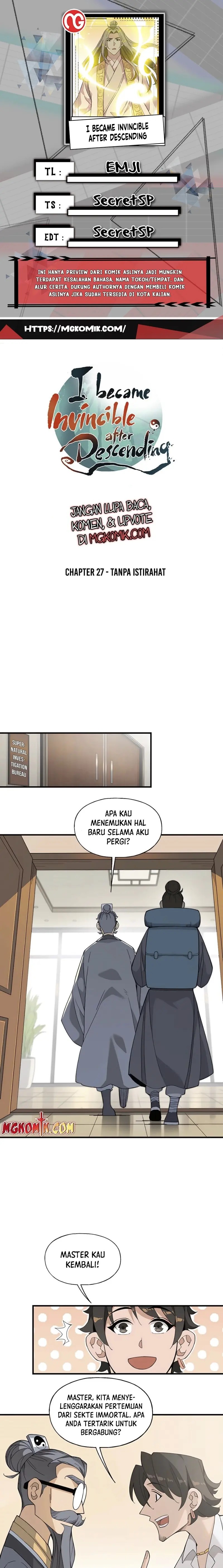 I Became Invincible After Descending Chapter 27 Gambar 1
