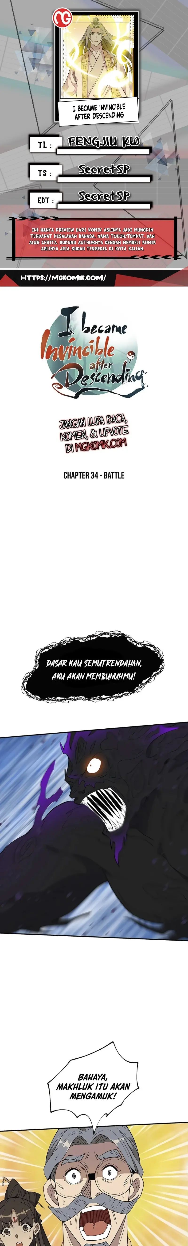I Became Invincible After Descending Chapter 34 Gambar 1