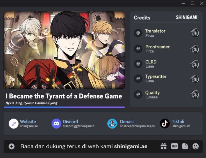 I Became the Tyrant of a Defense Game Chapter 122 Gambar 1