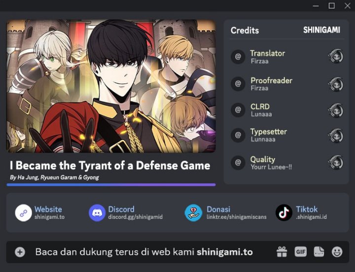 I Became the Tyrant of a Defense Game Chapter 148 Gambar 1