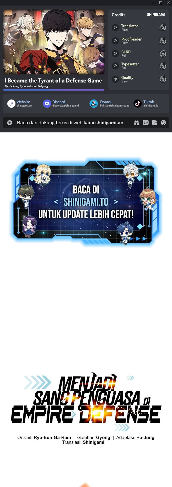 I Became the Tyrant of a Defense Game Chapter 160 Gambar 1