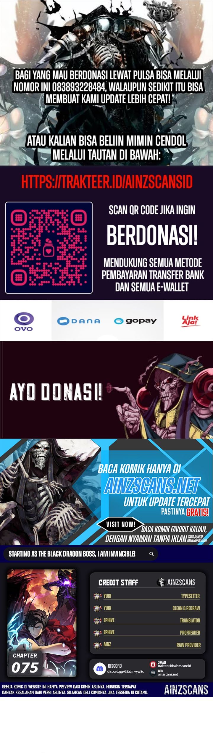 I Become Invincible Black Dragon Boss At The Start Chapter 75 Gambar 1