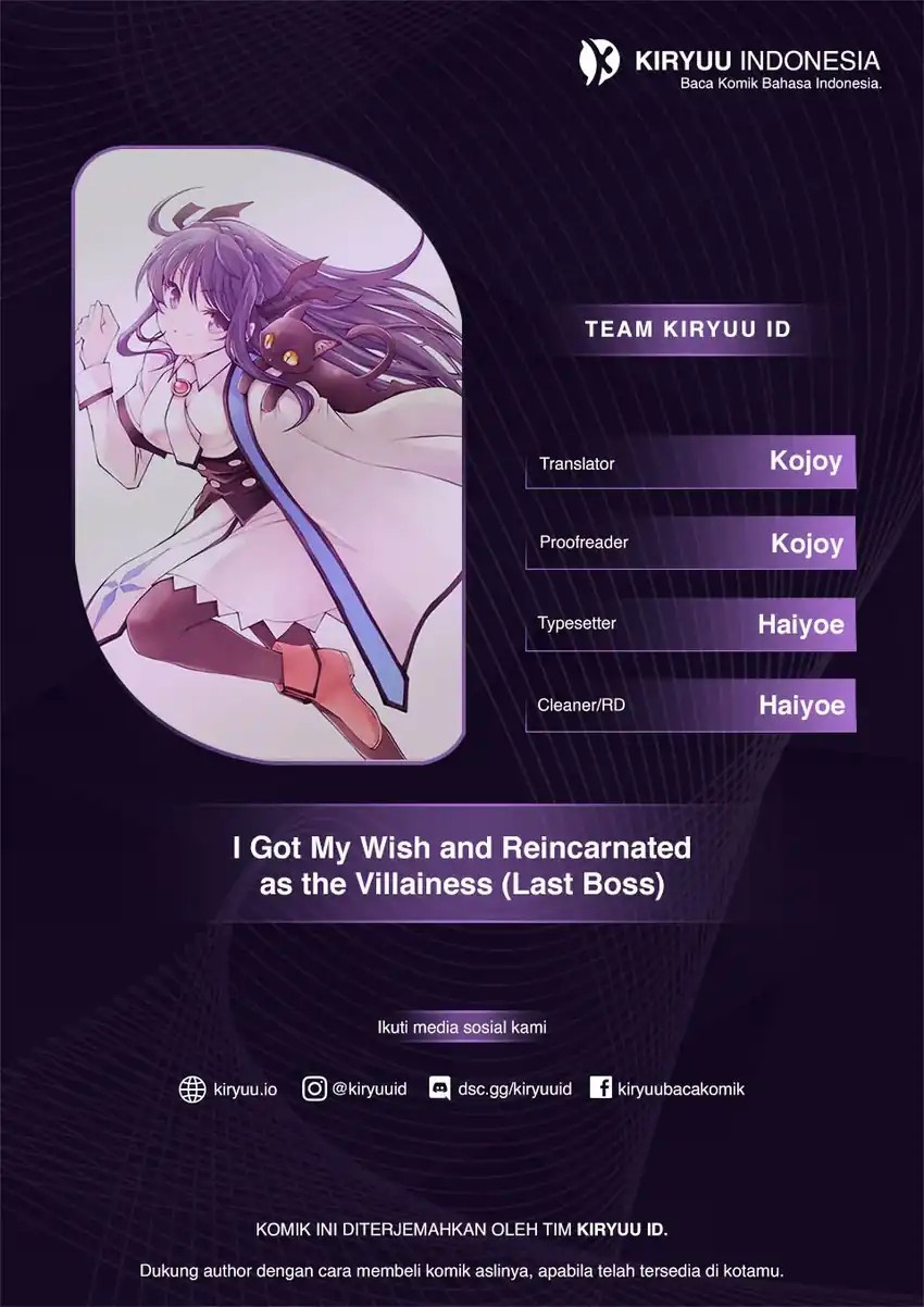 I Got My Wish and Reincarnated as the Villainess (Last Boss)! Chapter 25 Gambar 1