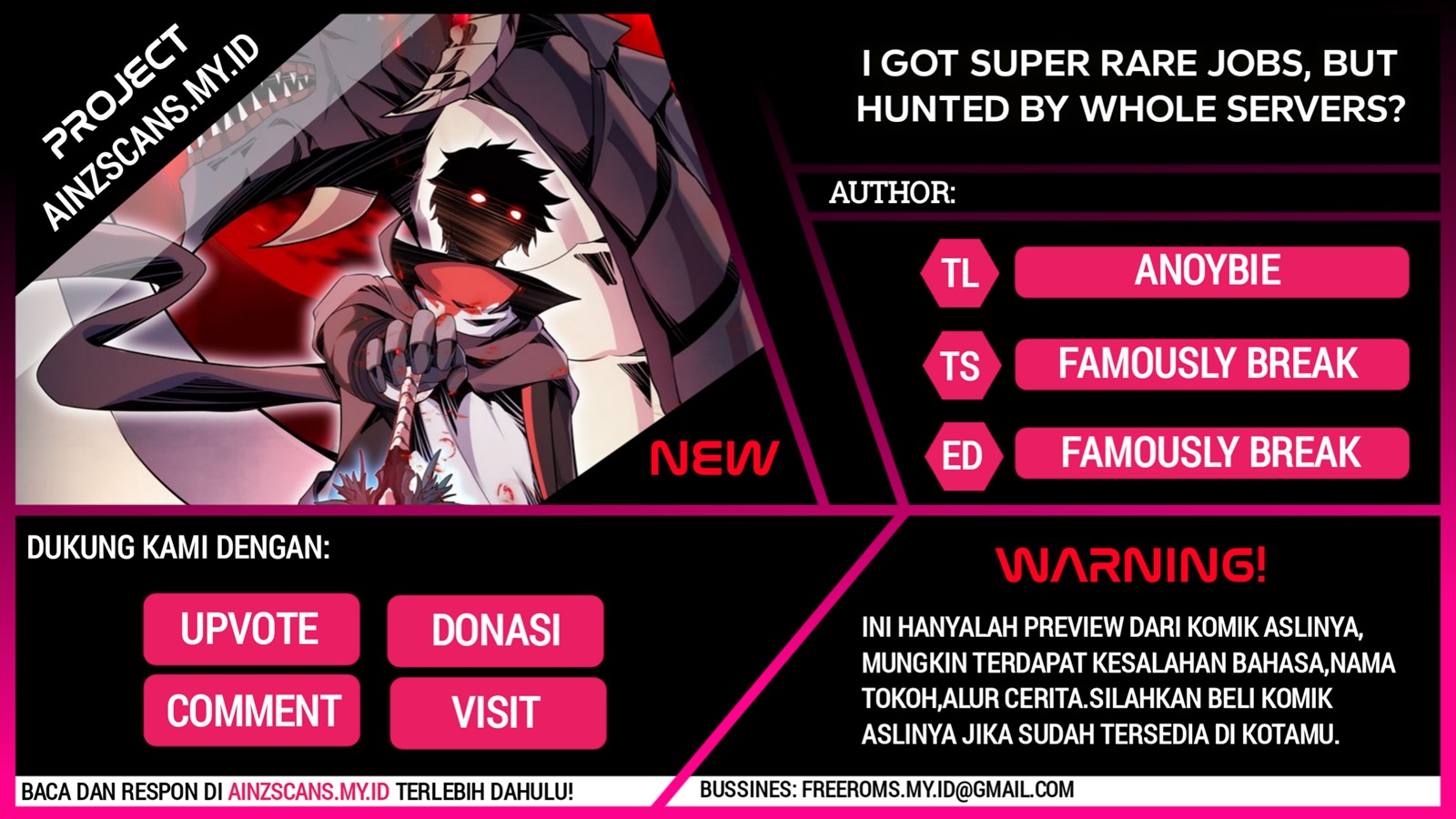 I Got Super Rare Jobs, But Hunted By Whole Servers? Chapter 01 Gambar 1